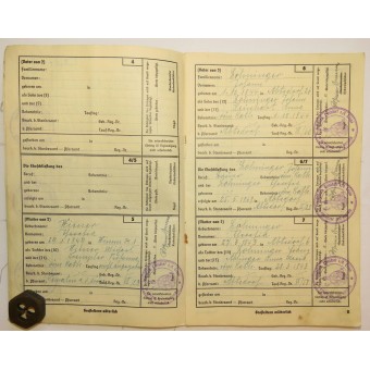 Ahnenpaß - pass för blodslinje från tredje riket, utfärdat av Zentralverlag der NSDAP. Espenlaub militaria